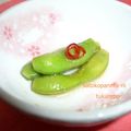 さとこぱんたーに's cooksnap of when they made レンジおつまみ　えだ豆　ペペロンチーノ風.