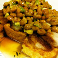 ビフテキ子's cooksnap of when they made 厚揚げのさっぱりネバネバ納豆ソースがけ.
