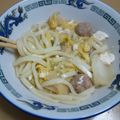 hasumisan's cooksnap of when they made 白菜がとろっとろの味噌鍋（うどん入り）.