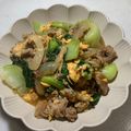 ♪ゆかたん♡'s cooksnap of when they made 青梗菜と豚肉のたまご炒め.