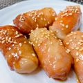 ☆３匹の子ぶた☆'s cooksnap of when they made お餅の肉巻き.