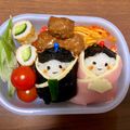 あんぽんタソ's cooksnap of when they made ひな祭りキャラ弁☆お雛様おにぎり♪.
