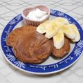 ＠迷子＠'s cooksnap of when they made 卵不使用☆ふんわりココアパンケーキ。.