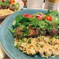 さわばやし's cooksnap of when they made ステーキにハンバーグに！ガーリックライス.