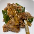 びぃころ's cooksnap of when they made 豚バラと牛蒡スティックのピリ辛炒め.