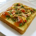 nasubeam's cooksnap of when they made スイチリマヨトースト　◎カニカマ＆ねぎ◎.