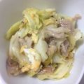 ケロリーにゅ's cooksnap of when they made 豚バラとキャベツのネギ塩炒め.