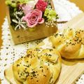 るるおか's cooksnap of when they made さつま芋が入ったお花パン.