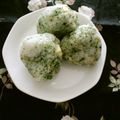 バウンド's cooksnap of when they made チーズ入り　青のり・桜エビのおにぎり.
