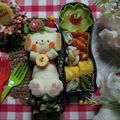 ８児のママきよっぺ's cooksnap of when they made ＊キャラ弁＊サンタ帽子の作り方.