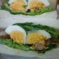 大魔女's cooksnap of when they made 鶏唐揚げ野菜サンド♪余った唐揚げ消費に☆.