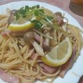 まぶたん's cooksnap of when they made ♪しめじとベーコンの和風パスタ♪.