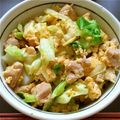 luck7741's cooksnap of when they made 新鮮！！キャベツで親子丼.