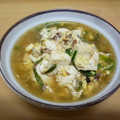 天頂バス's cooksnap of when they made 豆腐・さんまの蒲焼缶・ニラの卵とじ.