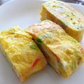 ポキコちゃん's cooksnap of when they made カニかま＆ねぎ入り　だし巻き卵.
