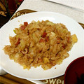 ウエムキ's cooksnap of when they made ちくわとキャベツのソース焼き飯.