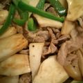 zyagagori's cooksnap of when they made ぴーまんえりんぎ豚肉炒め.