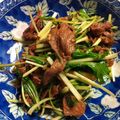tsumunaka's cooksnap of when they made 牛肉の甘辛炒め☆水菜和え.