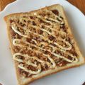sae。's cooksnap of when they made トーストで☆お好み焼きパン.