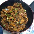 むらさき娘's cooksnap of when they made 簡単丼②鶏胸・にんにくたっぷり肉みそ.