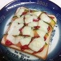 龍青空ママ's cooksnap of when they made ★簡単５０秒★かぼちゃピザトースト★.