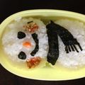ふじまじこ's cooksnap of when they made キャラ弁カンタンおにぎり18…雪だるま.