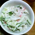 単！！'s cooksnap of when they made 簡単まぜるだけカニカマでマヨサラダ.