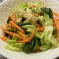 ノラクロ's cooksnap of when they made キャベツとほうれん草の☆辛子和え☆.