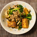 まーちゃろう's cooksnap of when they made 小松菜と厚揚げと豚ひき肉の中華炒め.