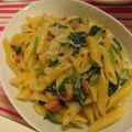 リラシャン's cooksnap of when they made 牛乳で作る鮭とほうれん草のクリームパスタ.
