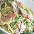cherryplum's cooksnap of when they made 水菜とベーコンの柚子胡椒パスタ.