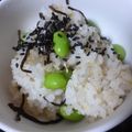 OvOBaby's cooksnap of when they made 枝豆と塩昆布の混ぜご飯.