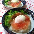 ゆみっちぇ's cooksnap of when they made 小粋なB級レシピ　★温玉ふるふる生ハム丼.