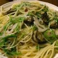 かおかなゆみ's cooksnap of when they made 牡蠣と水菜のペペロンチーノスパゲッティ.