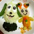ぎんやしママ's cooksnap of when they made 一歳　わんわん　うーたん　お祝いプレート.