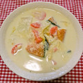★しょーこ★'s cooksnap of when they made 蒸し白菜とかぼちゃの豆乳スープ.