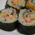 baromaman's cooksnap of when they made デコおにぎり*カラフルうずまき海苔巻き.