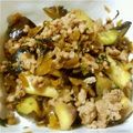 akomanman's cooksnap of when they made 茄子と高菜のピリ辛炒め.