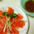 akomanman's cooksnap of when they made サーモンのカルパッチョに粒マスタード！.