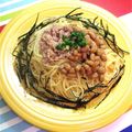 アロハロコモコ's cooksnap of when they made 納豆とめんつゆde即席和風パスタ♪.