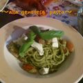 やしのみたみこ's cooksnap of when they made スパゲティジェノベーゼ.