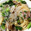 ぱぴぷぺぽち's cooksnap of when they made 大根の葉で本格パスタ.