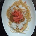 0228kne's cooksnap of when they made 和風めんたいおろしなめたけパスタ.