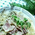 キョク's cooksnap of when they made マスタード風味のべーコンパｽタ.