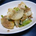 ゆいランラン's cooksnap of when they made かぶとツナのガーリック醤油炒め.