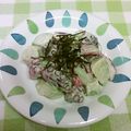 龍青空ママ's cooksnap of when they made ✿アボかま＆タコのわさマヨ和え✿.