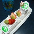 ゆいランラン's cooksnap of when they made ロールちゃんDEブッシュドノエル～♪.