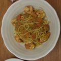ぷりあぷり's cooksnap of when they made トマトと海老のバジルソーススパゲティ.