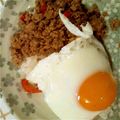 nokononnon's cooksnap of when they made 挽肉・ピーマン・卵♪簡単♪ガパオ炒めご飯.