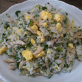 ほ～ちゃん♪'s cooksnap of when they made 水菜としらすの焼き飯.
